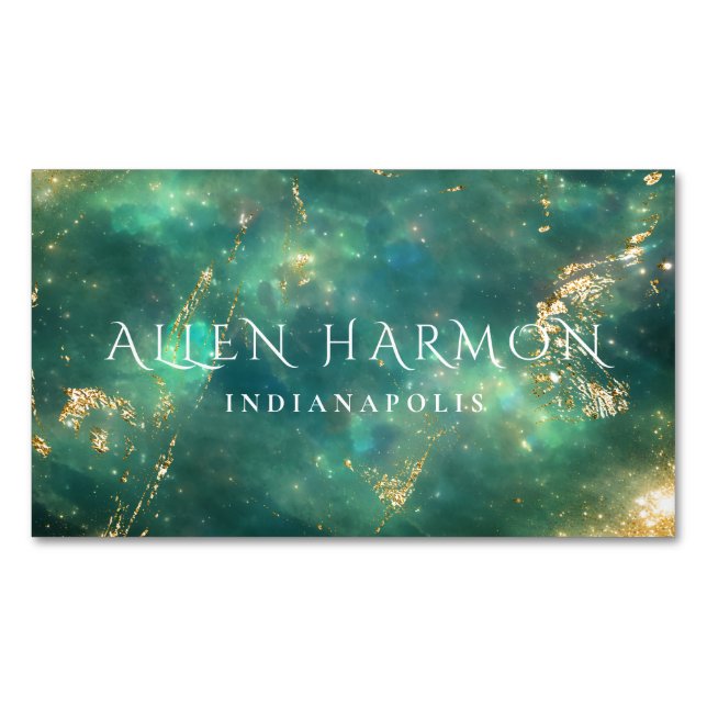 Luxury Minimal Custom Family Name | 5-Minute Edit Magnetische Visitenkarte (Vorderseite)