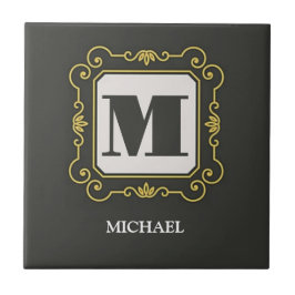 Luxury minimal Modern monogram Fliese