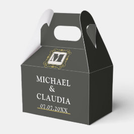 Luxury minimal Modern monogram Geschenkschachtel