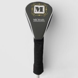 Luxury minimal Modern monogram Golf Headcover