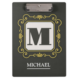 Luxury minimal Modern monogram Klemmbrett