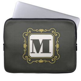 Luxury minimal Modern monogram Laptopschutzhülle
