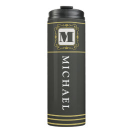 Luxury minimal Modern monogram Thermosbecher