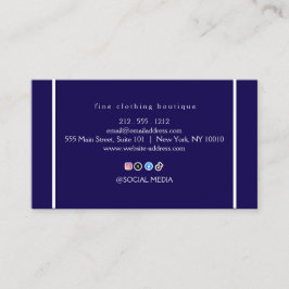 Luxury Minimalist Ivory Boutique Business Card Visitenkarte