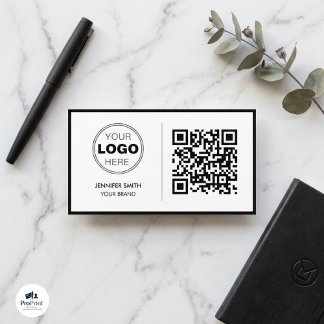 Luxury Minimalist QR Executive Design Visitenkarte