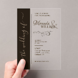 Luxury Minimalist Typography Wedding  Acryleinladungen