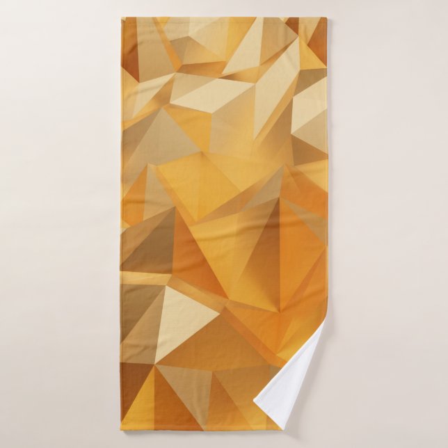 Luxury modern design gold polygon background 3d re badehandtuch (Badehandtuch)