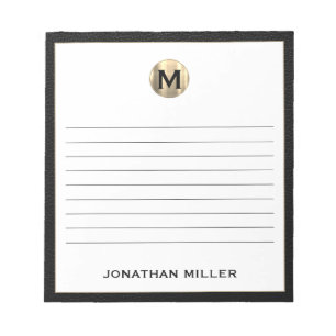 Luxury Monogram Editor Notizblock