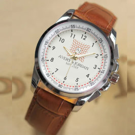 Luxury Monogram Elegant Initials Couple Names Armbanduhr