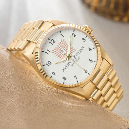 Luxury Monogram Elegant Initials Couple Names Armbanduhr