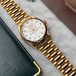 Luxury Monogram Elegant Initials Couple Names Armbanduhr