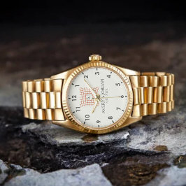 Luxury Monogram Elegant Initials Couple Names Armbanduhr