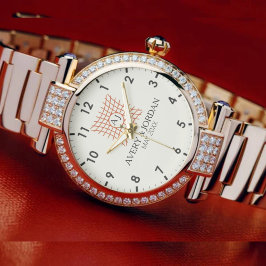 Luxury Monogram Elegant Initials Couple Names Armbanduhr