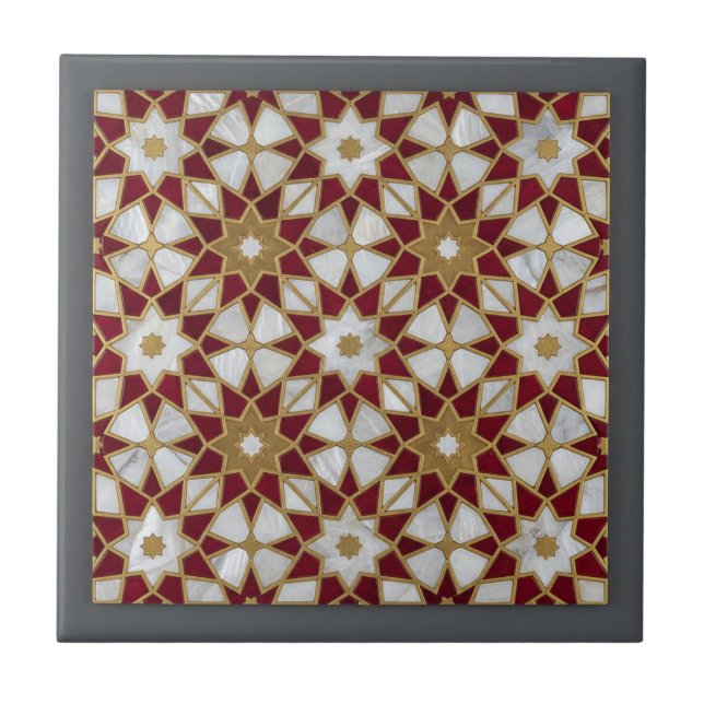 Luxury Moroccan Zellige Mosaic Infinite Pattern  Fliese (Vorderseite)