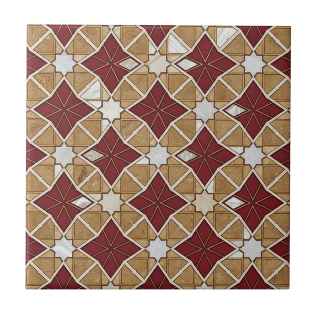 Luxury Moroccan Zellige Mosaic Seamless Pattern  Fliese (Vorderseite)