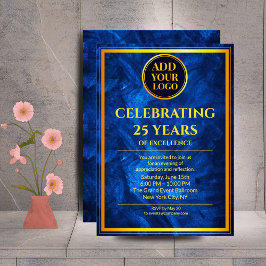 Luxury Navy Blue Corporate Celebration Einladung