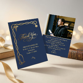 Luxury Navy & Gold Medical Thank You Card Einladung