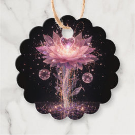 Luxury Neon Heart Scalloped Gift Tags Geschenkanhänger