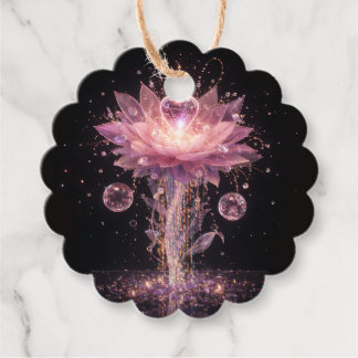 Luxury Neon Heart Scalloped Gift Tags Geschenkanhänger