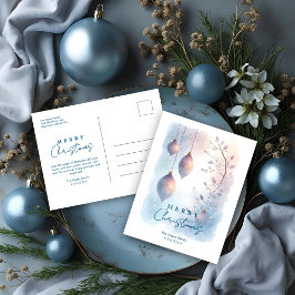 Luxury Nordic Watercolor Christmas Minimalist  Feiertagspostkarte