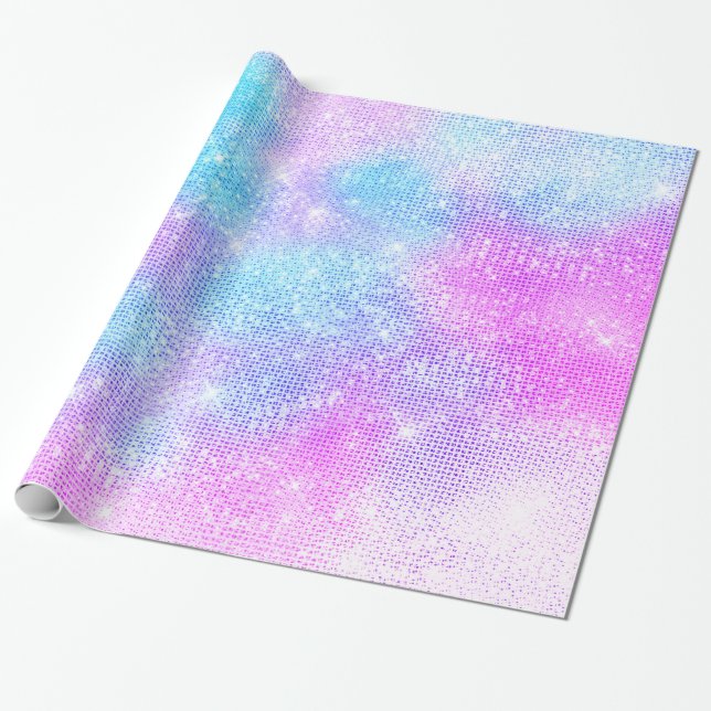 LUXURY PASTEL GLITZER SPRITZER LILA GESCHENKPAPIER (Ungerollt)