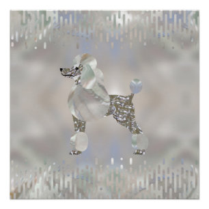 Luxury Pearl und Abalone Poodle Poster