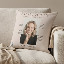 Luxury Personalized Mom Magazin Cover Photo  Kissen