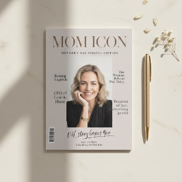 Luxury Personalized Mom Magazine Cover Photo  Feiertagskarte