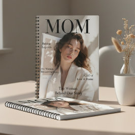 Luxury Personalized Photo Mom Magazine Cover Notizblock