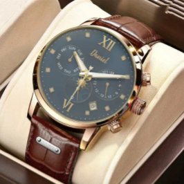 Luxury Personalized with Name & Date Armbanduhr