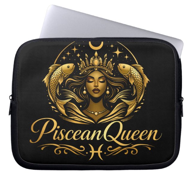 Luxury Piscean Queen Electronics Bag Laptopschutzhülle (Vorderseite)