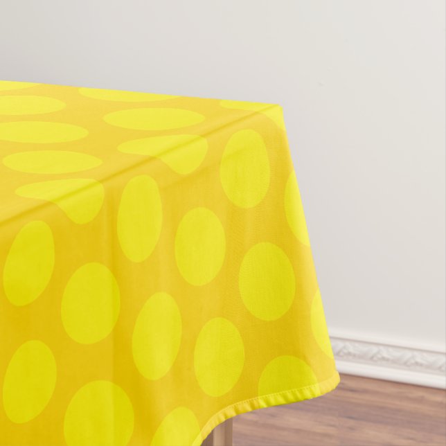 Luxury Polka Dots | Modernes Gelb und Gold Tischdecke (Beispiel)