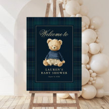 Luxury Polo Bear Baby Shower Welcome