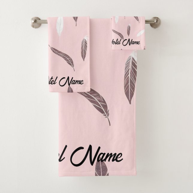 Luxury Popular Feathers Boho Collection Badhandtuch Set (Insitu)
