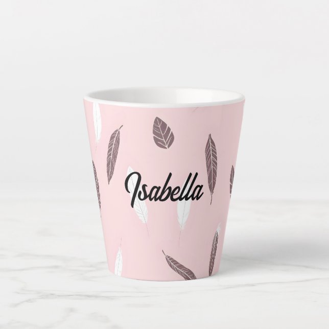 Luxury Popular Feathers Boho Collection Milchtasse (Vorderseite)