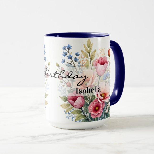 Luxury Popular Wildflowers Beautiful Collection Tasse (VorderseiteRechts)