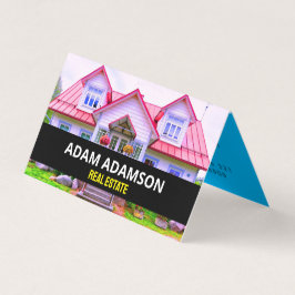 Luxury Real Anwesen (QR Code) Hausüberzug geklappt Visitenkarten