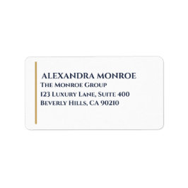 Luxury Real Estate Address – Minimal Elegant Adressaufkleber