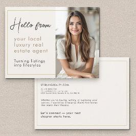 Luxury Real Estate Agent Marketing Mailer Postkarte