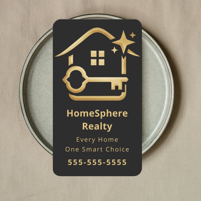 Luxury Realtor Real Estate Agent Broker Modern Visitenkarte (Von Creator hochgeladen)