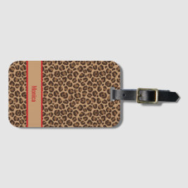 Luxury Red with Leopard Print  Gepäckanhänger