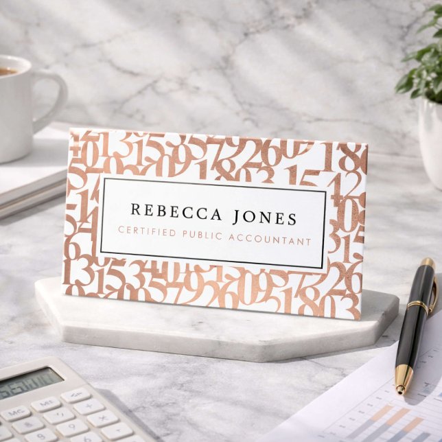 Luxury Rose Gold CPA Minimal Visitenkarte (Von Creator hochgeladen)