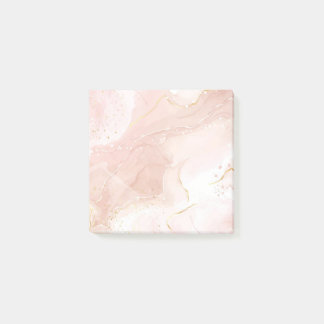 Luxury Rose Gold Ink Art Post-it Notes Block Klebezettel