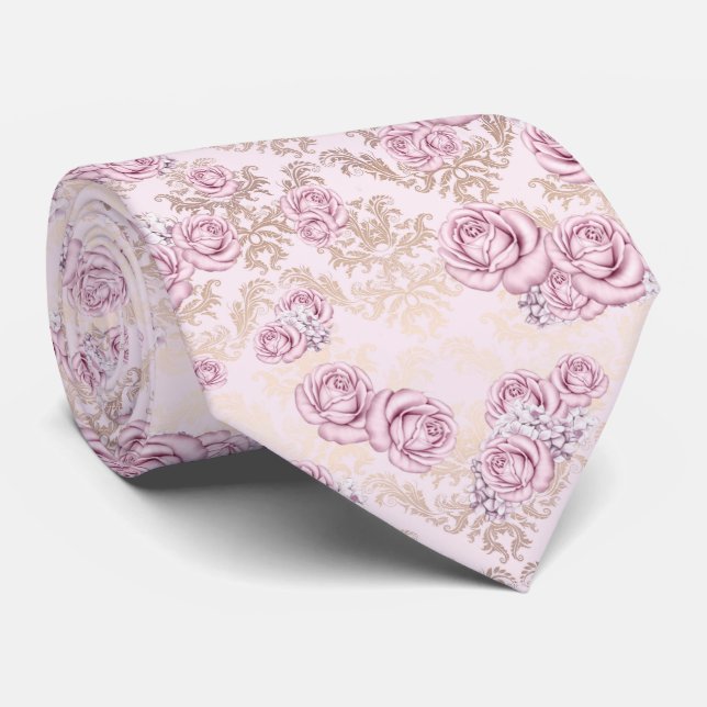 Luxury Rose Pattern Wrapping Paper Krawatte (Gerollt)