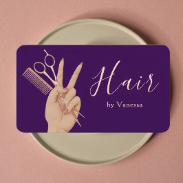 Luxury Salon Brand Design Hairstylist Hairdresser Visitenkarte