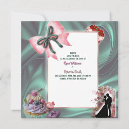 Luxury Satin Bow Save the Date Announcement
