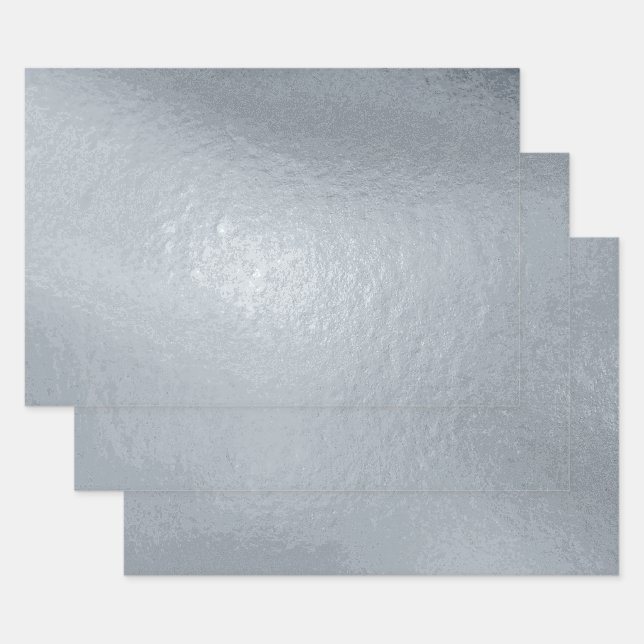 Luxury Silver Folien Packpapier Blatt (Set)