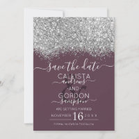 Luxury Silver Lila Glitzer Confetti Wedding