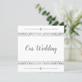 Luxury Silver Wedding Einladung