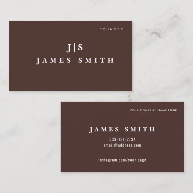 Luxury Small Business Business Card | Editable Visitenkarte (Vorne/Hinten)